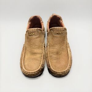 Camel Crown Mens Leather Khaki Light Brown Loafers Shoes Size 8.5